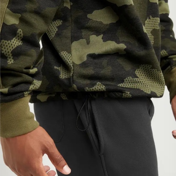 Men's Champion AOP Urban Pursuit Fleece Crew Mesh Camo Cargo Olive L - Picture 2 of 6